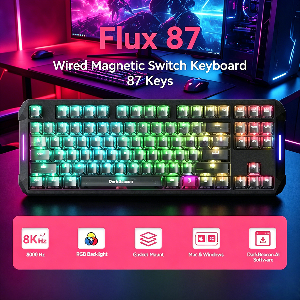 Esports Gaming Business - DarkBeacon Flux 87 Hall Effect Gaming