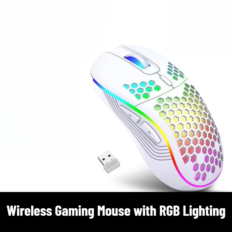 Esports Gaming Business - Wireless Gaming Mouse with RGB Lighting,