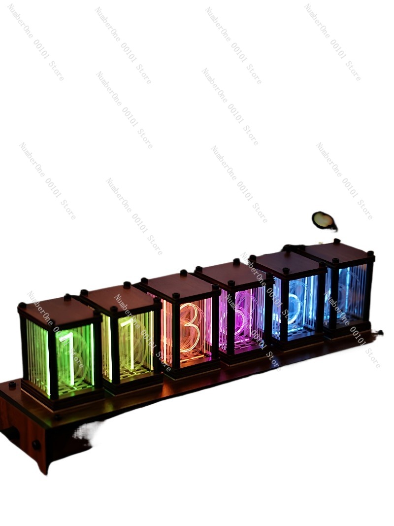 RGB Glow Tube Clock, LED Light - Esports Gaming Youtube ulasan dan harga
