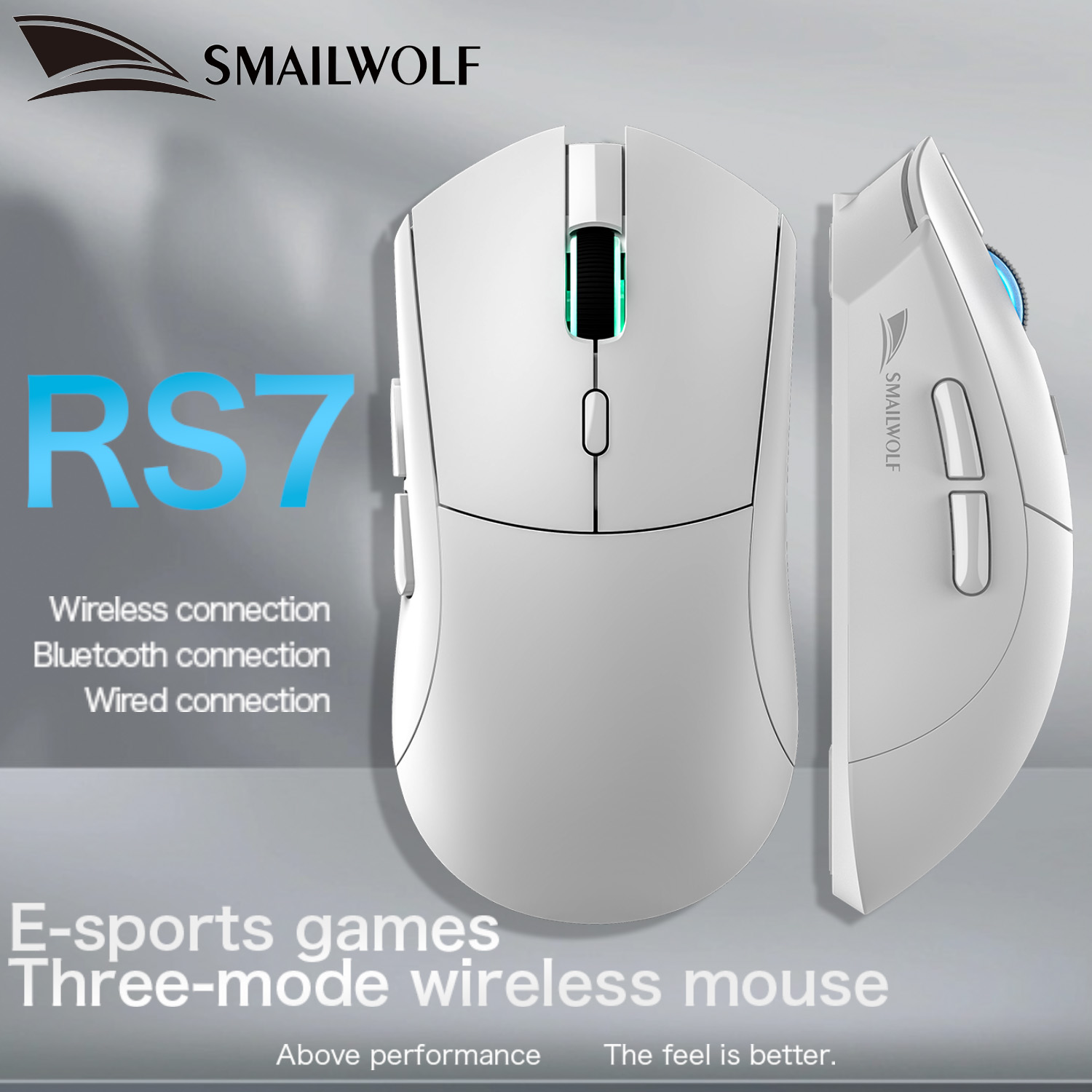 SMAILWOLF RS7 Gaming Mouse Blu - Esports Gaming Business ulasan dan harga