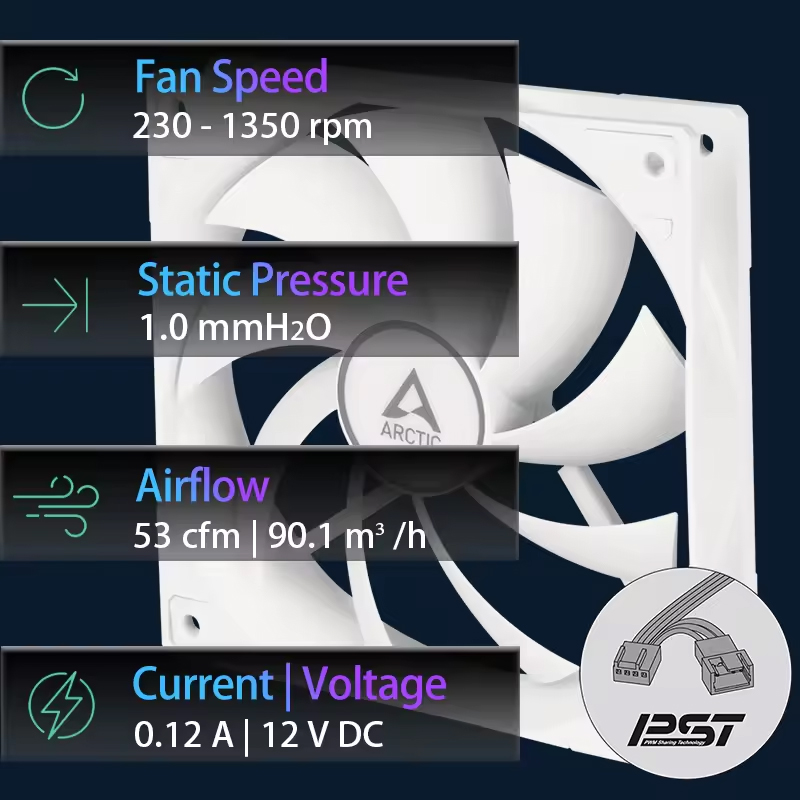 ARCTIC F12 PWM PST 120mm Fan,  - Esports Gaming Fan ulasan dan harga