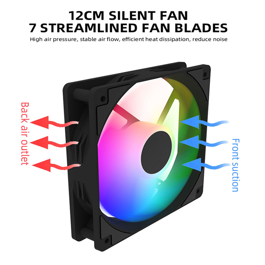 120mm PC Case Fan 12V RGB Cycl - Esports Gaming Fan ulasan dan harga