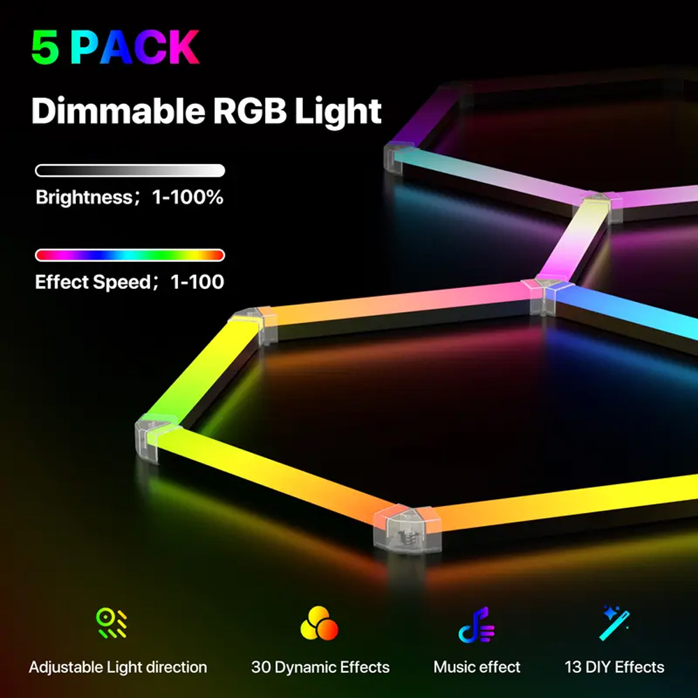 Smart Honeycomb Hexagonal RGB  - Esports Gaming Youtube ulasan dan harga