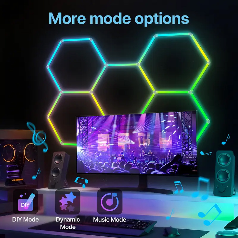 Smart Honeycomb Hexagonal RGB  - Esports Gaming Youtube ulasan dan harga