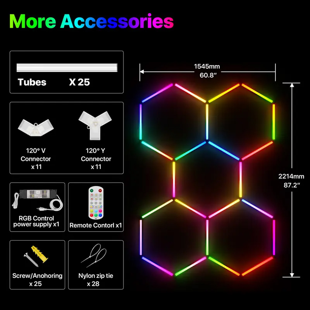 Smart Honeycomb Hexagonal RGB  - Esports Gaming Youtube ulasan dan harga